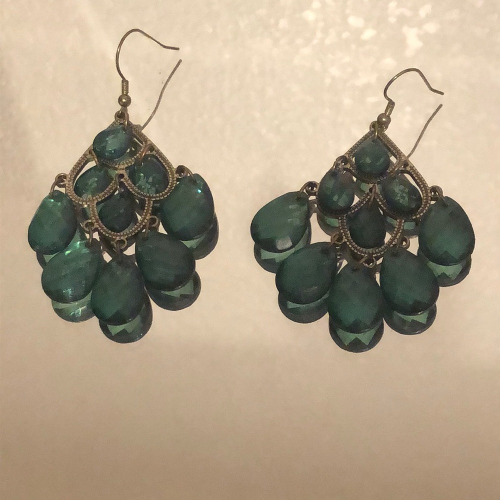 Green earrings